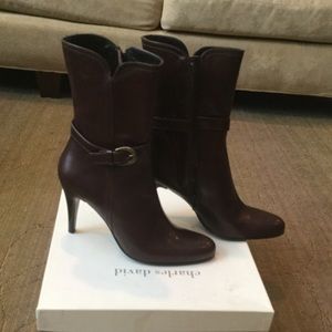 Charles David burgundy boot..